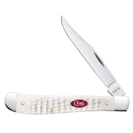 CASE CUTLERY Knife, Case SparXX White Synthetic Slimline Trapper 60194